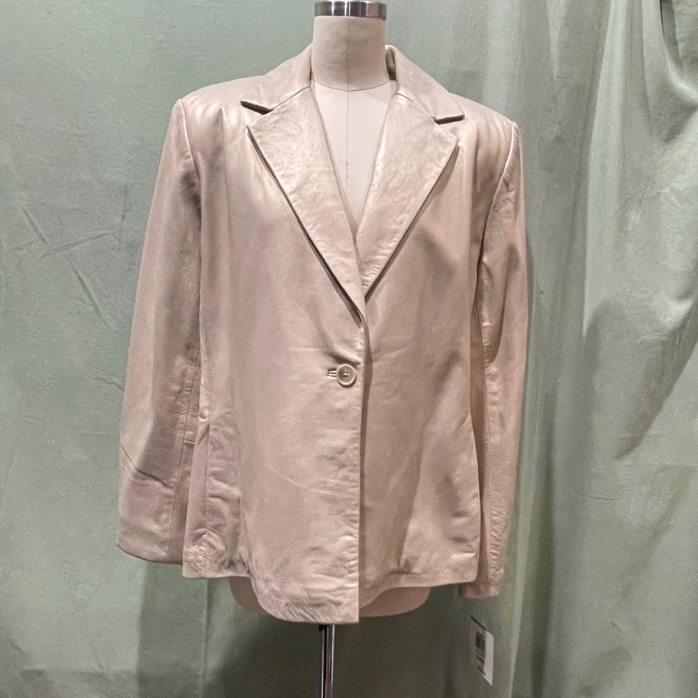 Matte Gold ALFANI Leather Jacket NWT Women's XL